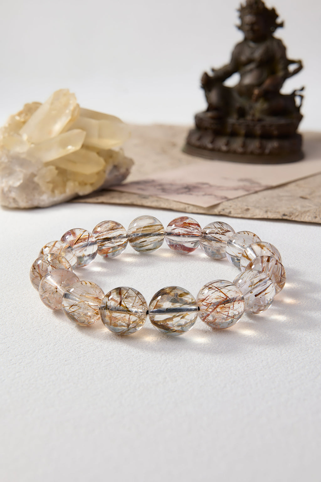 Attracts Wealth & Prosperity --Golden Rutilated Quartz Bracelet