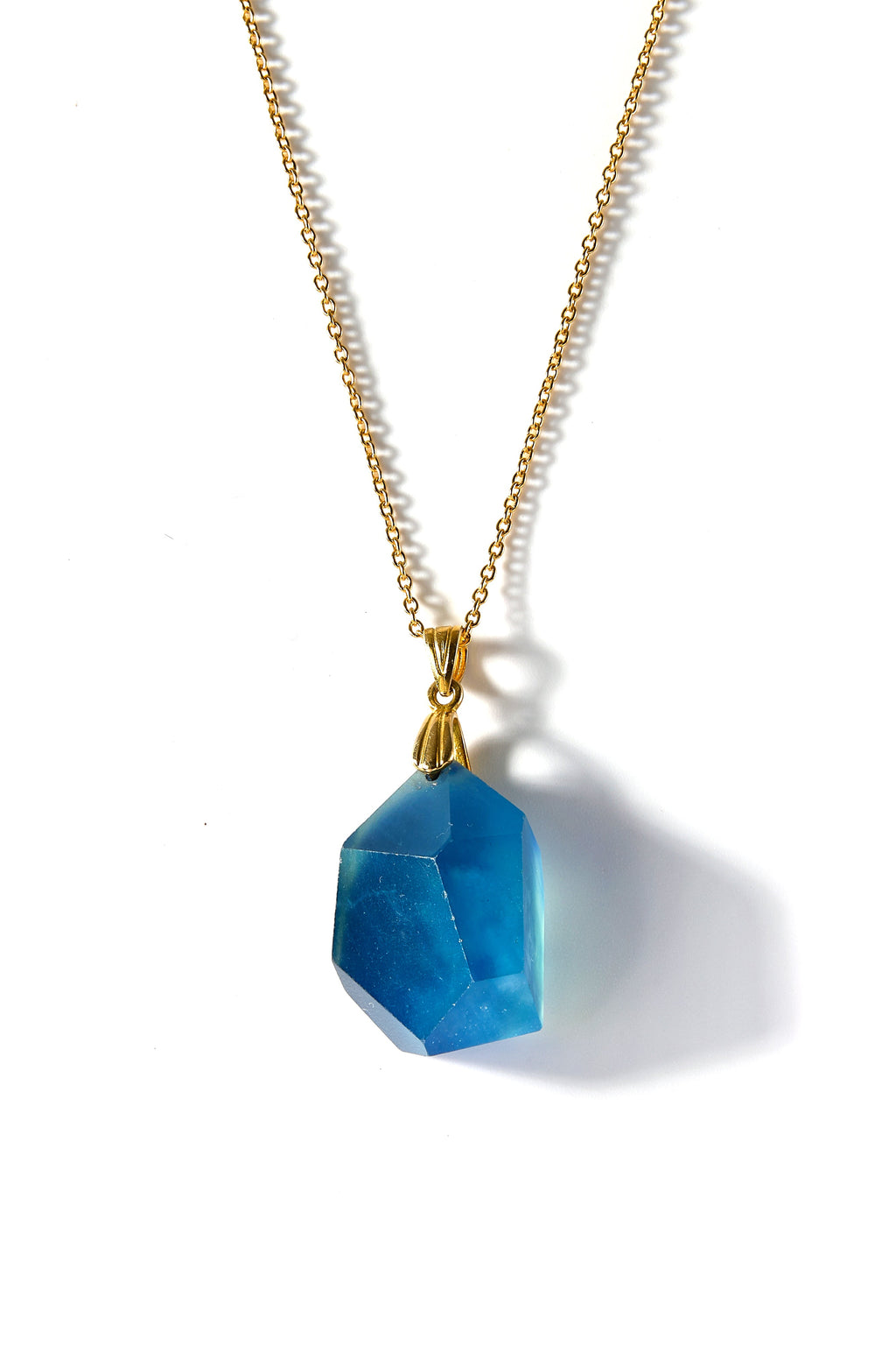 All-Nature Aquamarine Crystal Pendant Necklace
