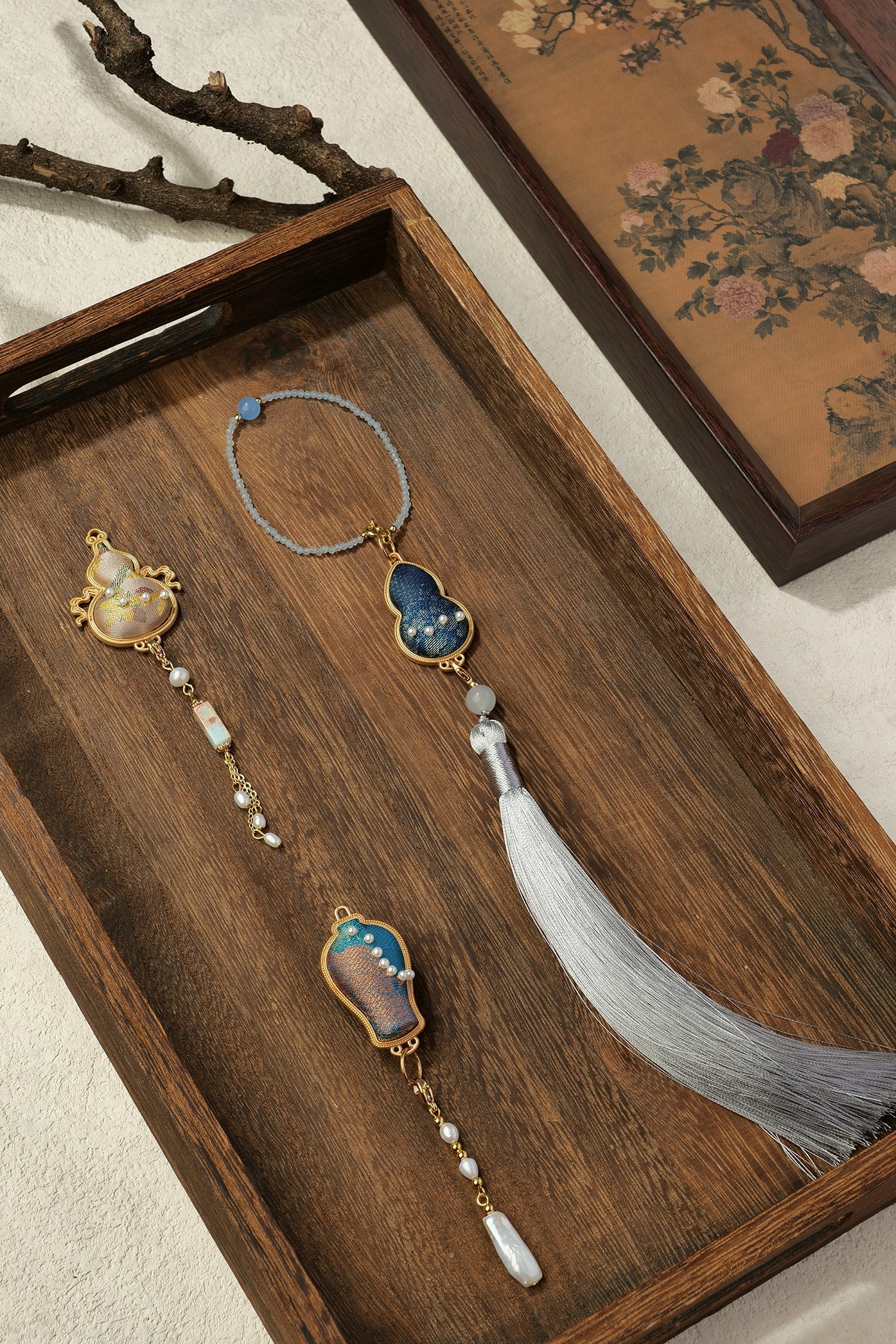 Auspicious bag pendant crafted from precious Song brocade using Chinese traditional craftsmanship