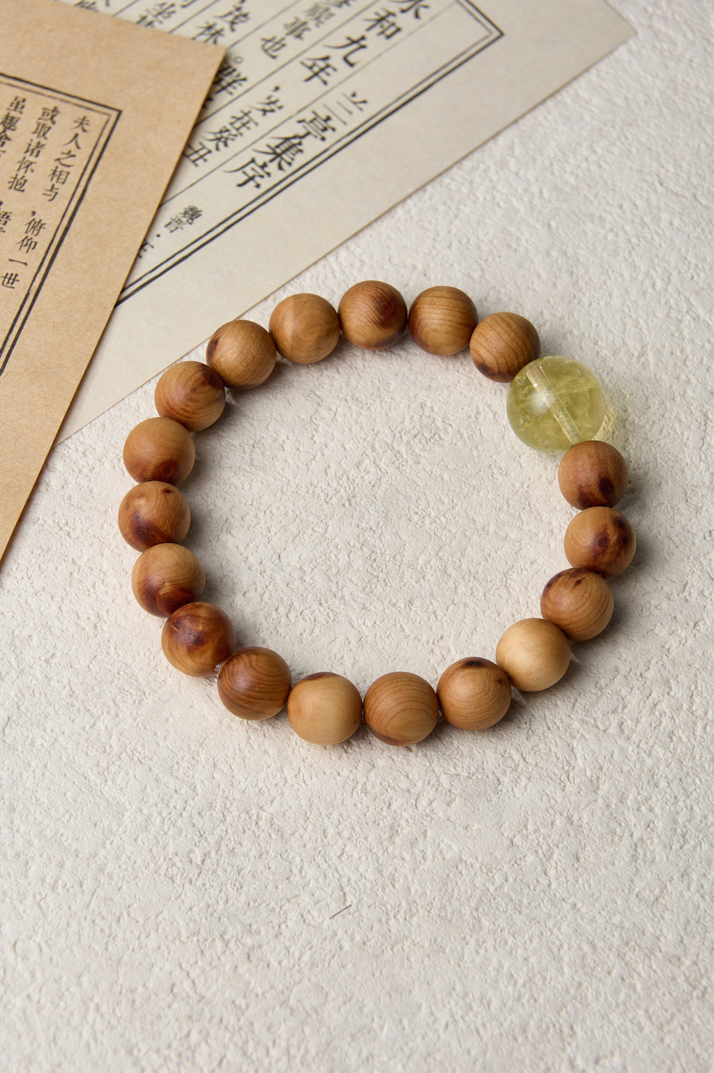 Earth and Metal elements-Destiny Alignment Thuja Sutchuenensis(Cliff Cypress)bracelet