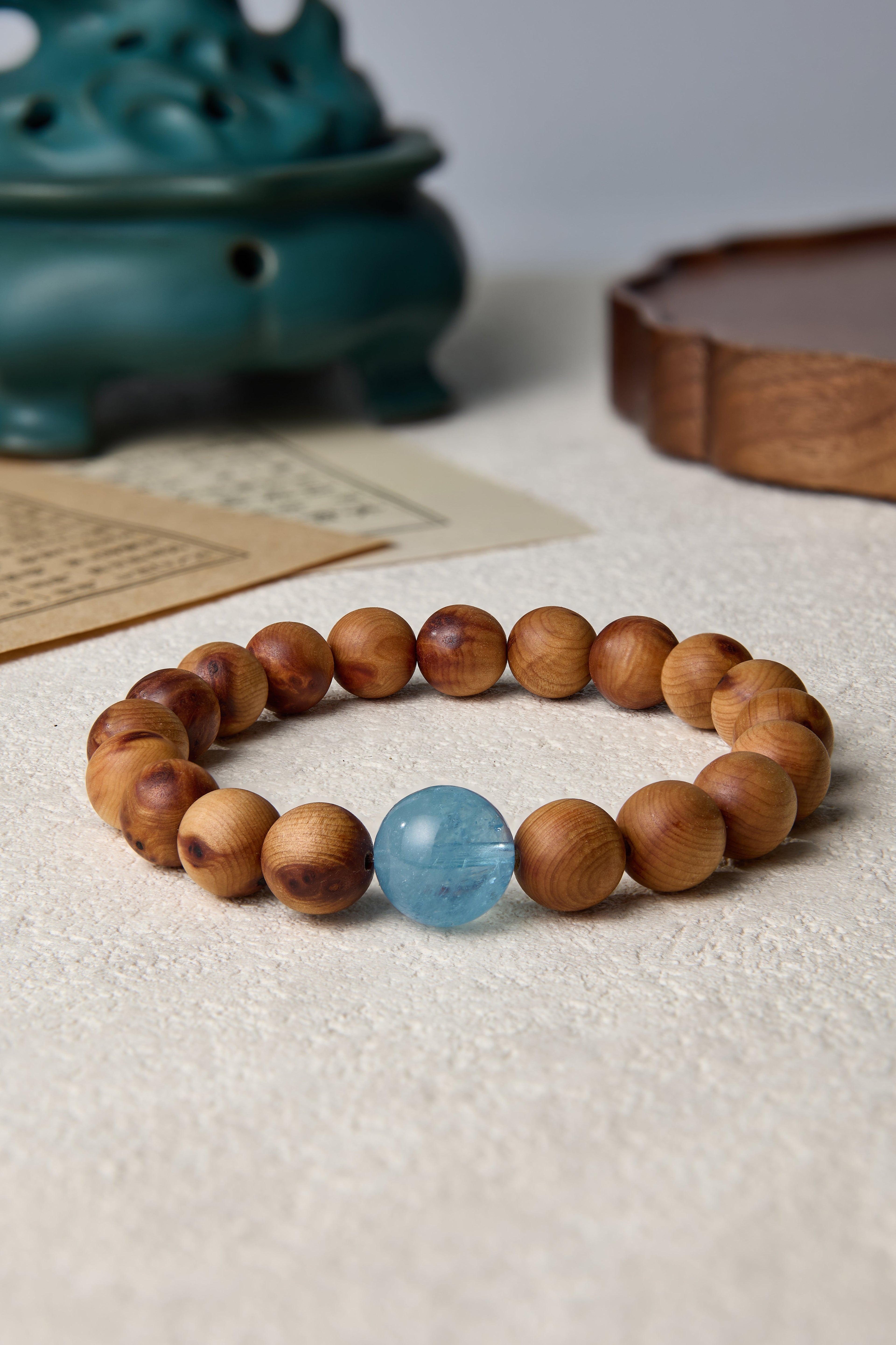 Water Element-Destiny Alignment Thuja Sutchuenensis(Cliff Cypress)bracelet