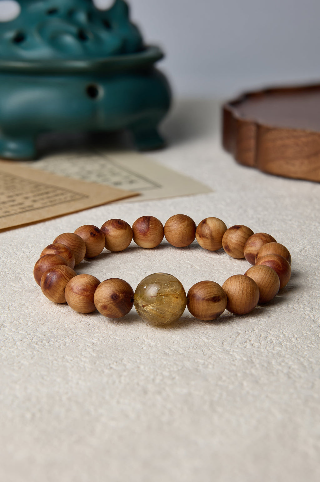 Earth Element-Destiny Alignment Thuja Sutchuenensis(Cliff Cypress)bracelet