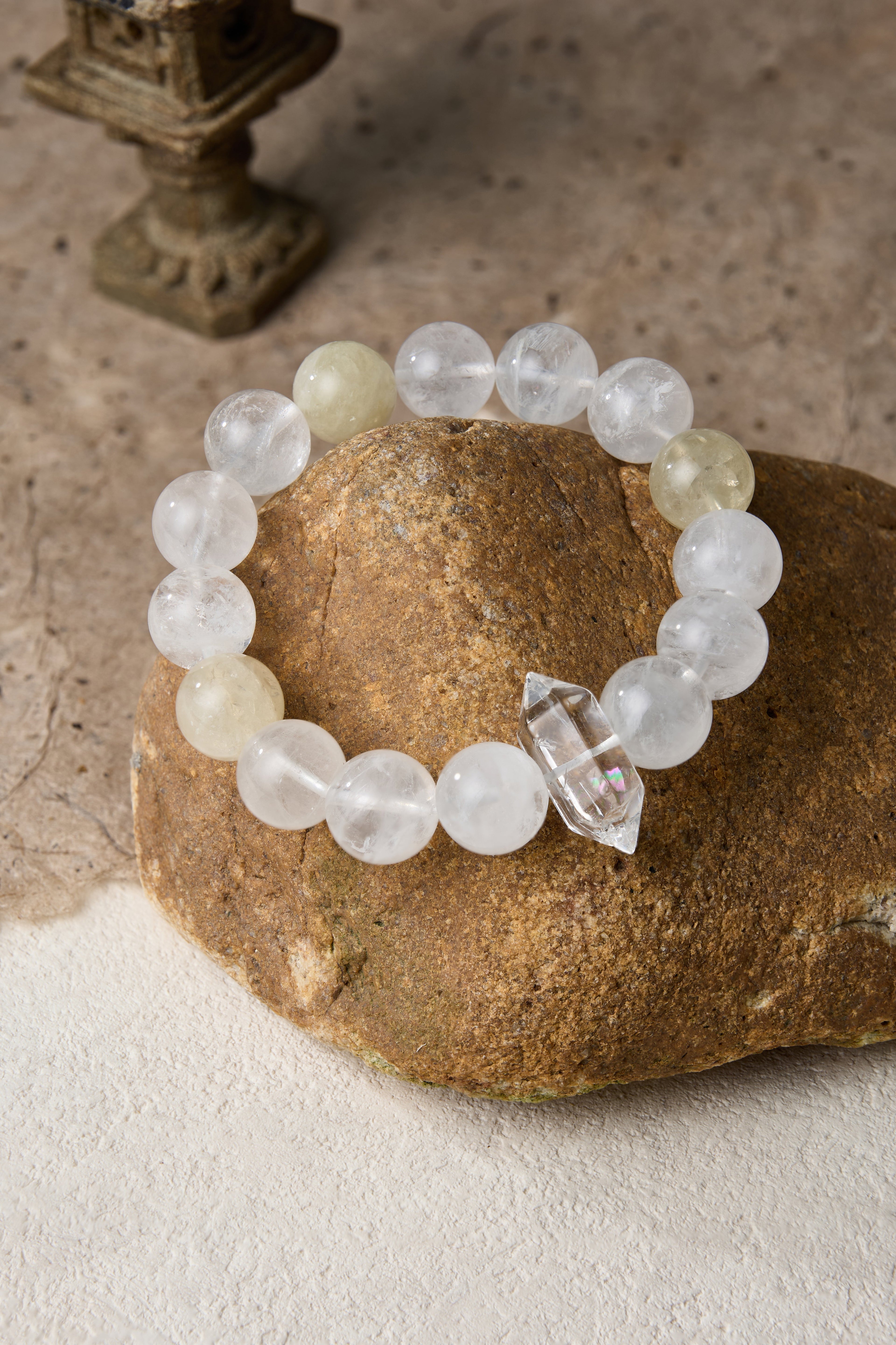 Metal Element One-of-a-Kind Fengshui Crystal Bracelet