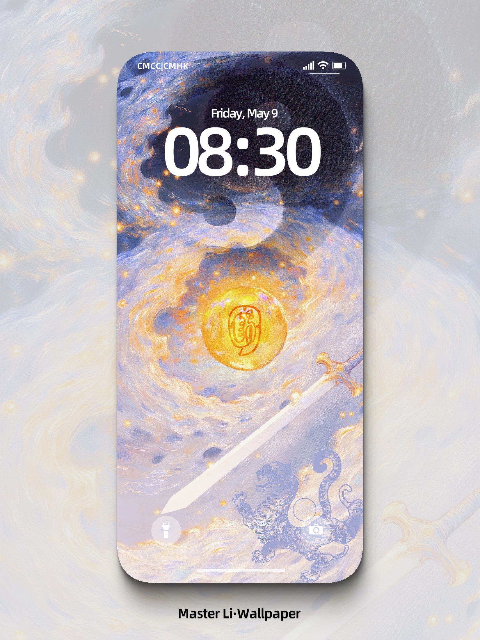 Feng Shui Digital Wallpaper – Element of Metal-Lucky charm