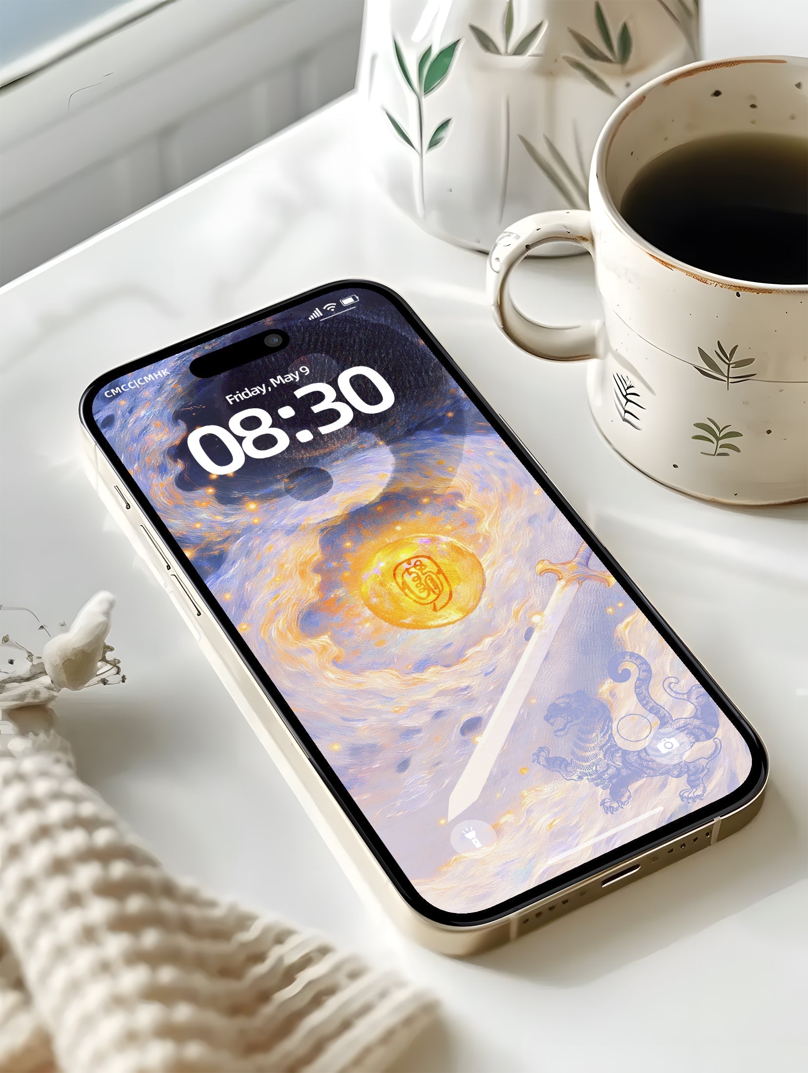 Feng Shui Digital Wallpaper – Element of Metal-Lucky charm