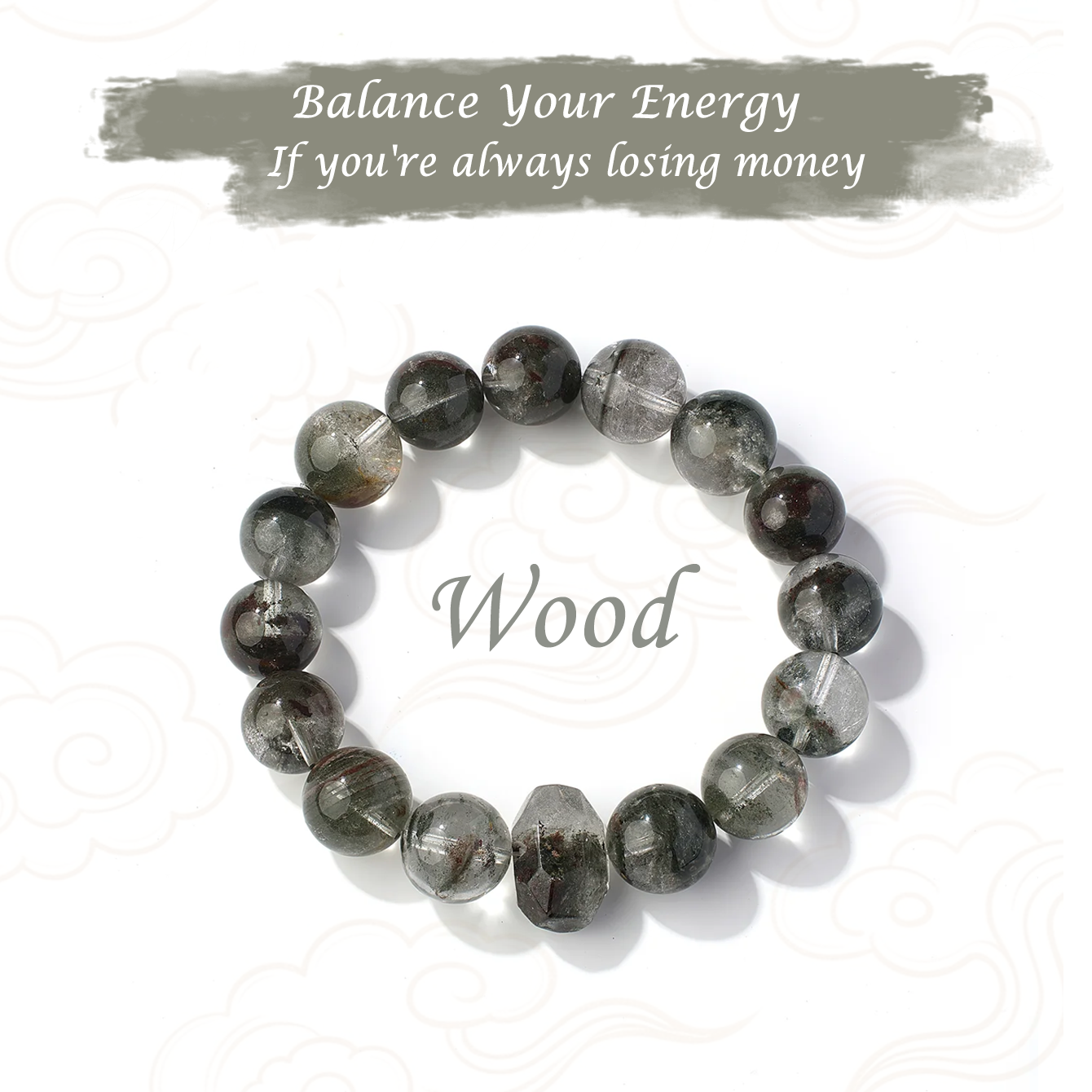 Wood Element One-of-a-Kind Crystal Bracelet-If you are always losing money