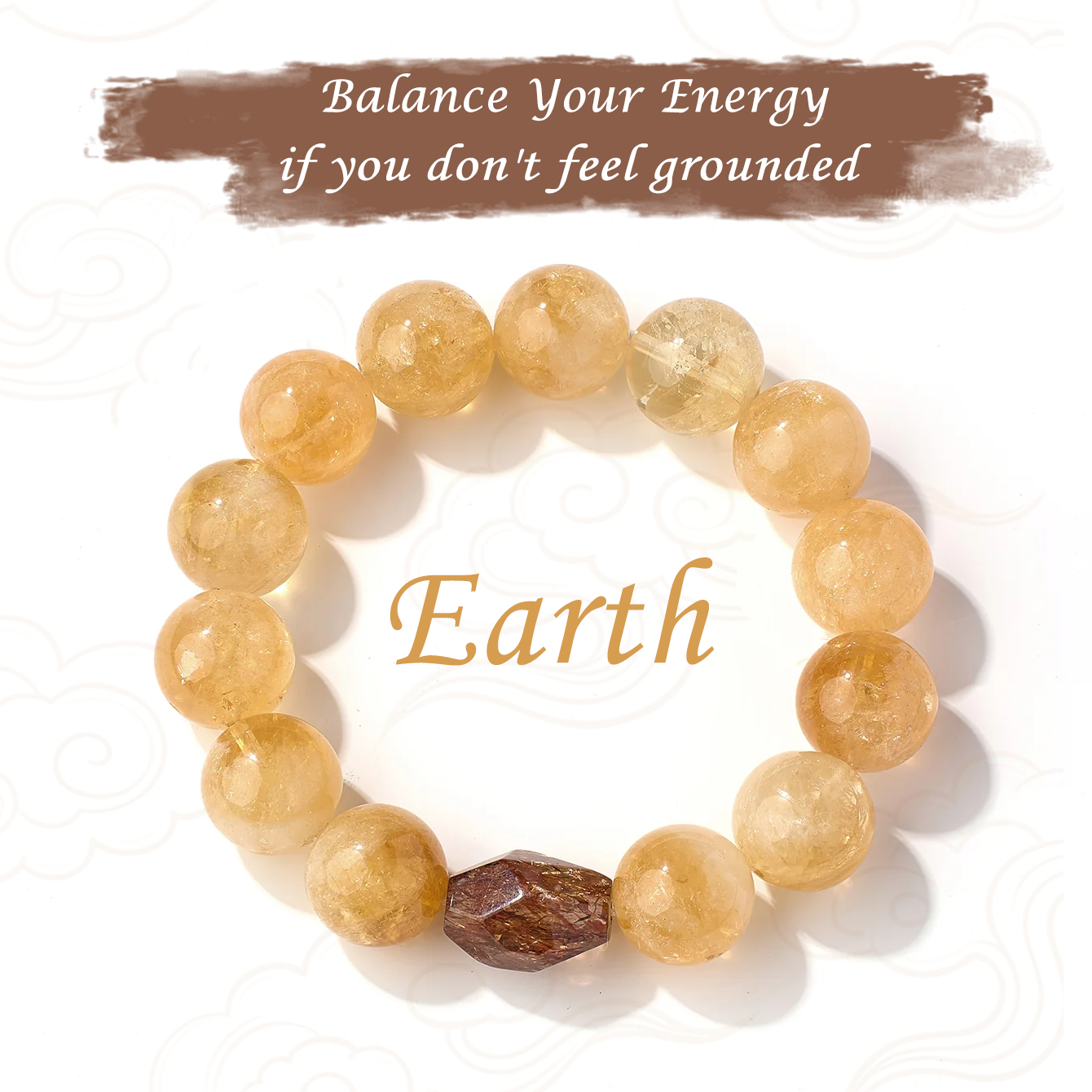 Earth Element One-of-a-Kind Crystal Bracelet-If you don't feel grounded