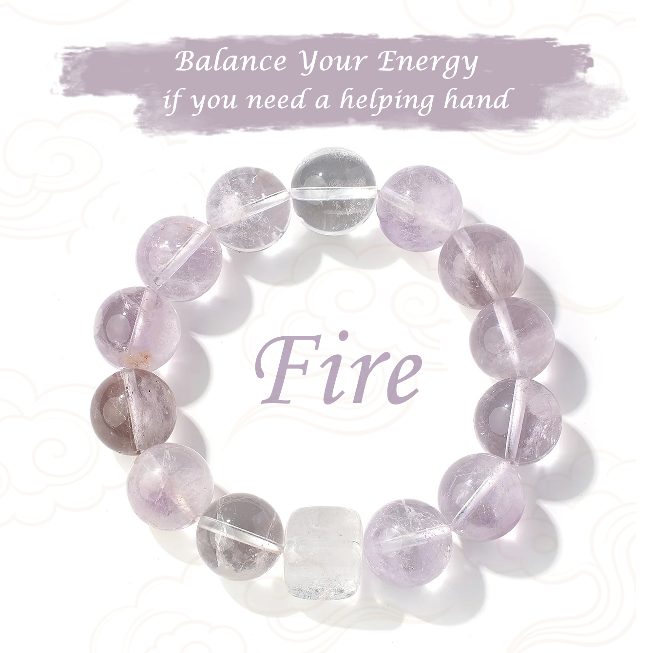 Fire Element One-of-a-Kind Crystal Bracelet-If you need a helping hand