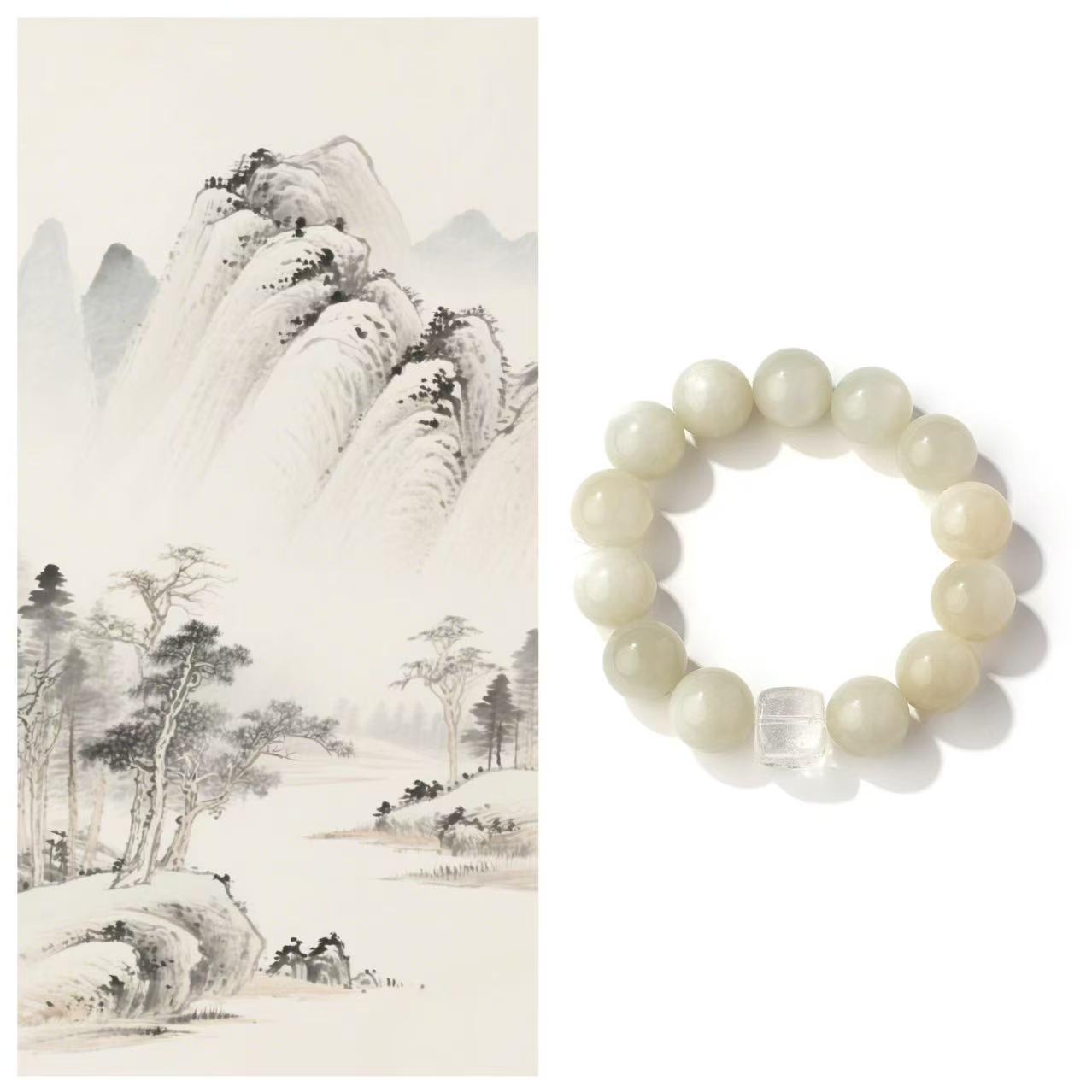 Metal Element One-of-a-Kind Fengshui Crystal Bracelet