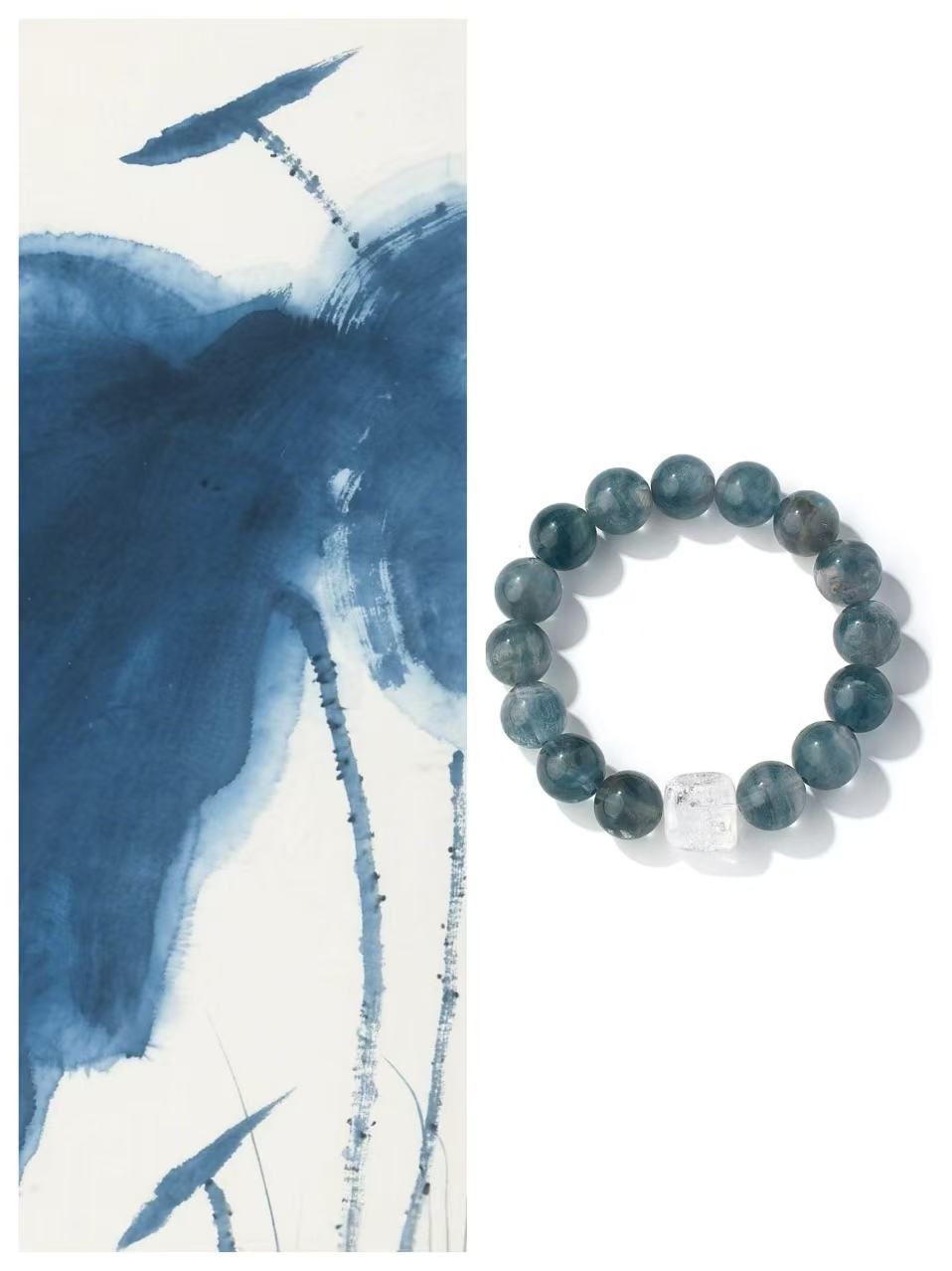 Water Element One-of-a-Kind Crystal Bracelet-if you need a helping hand