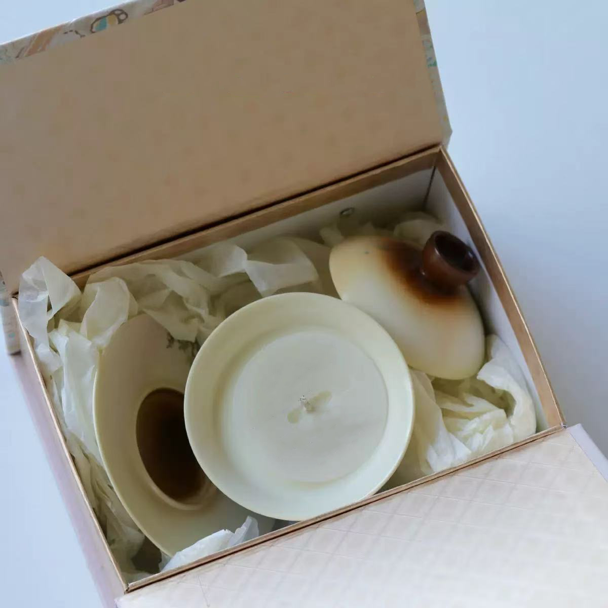 Fengshui Tea Bowl Zen Energy Candle Gift Set
