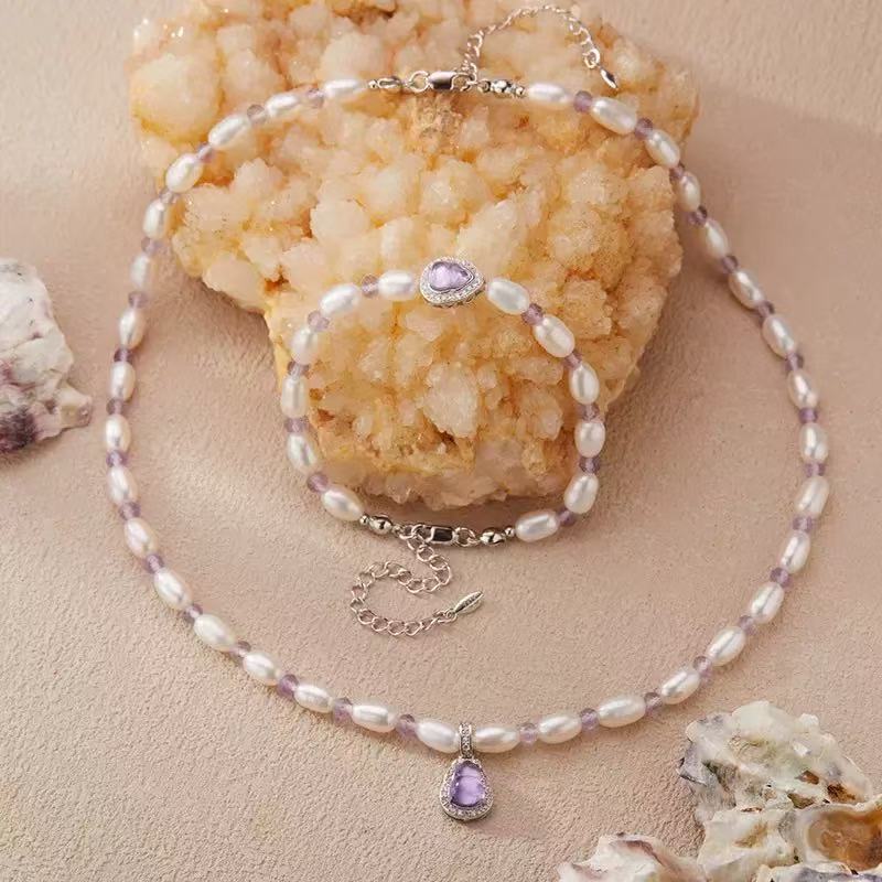Pearl & Crystal Cleansing Jewelry Collection (Bracelet, Necklace & Set)
