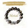 Wealth Guardian Bracelet-Golden Obsidian × Pixiu