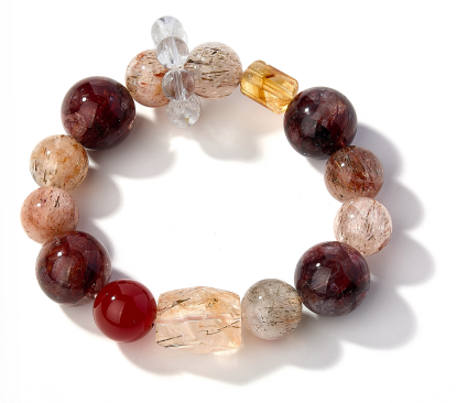 Designed to safeguard love-Multi-Crystal Bracelet