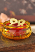 Liuli Wealth Bowl Candle -- Abundance Ritual Set