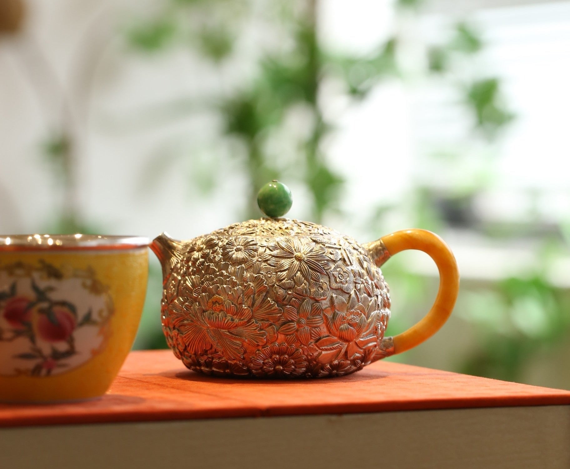 The Hundred Flowers Silver Teapot / Full Set Available