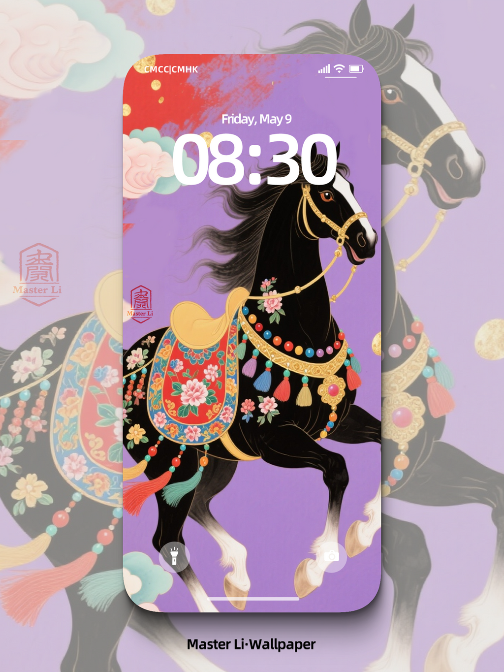 Flaming Luck [Fire] -- 2026 Horse Year Series Energy Wallpaper