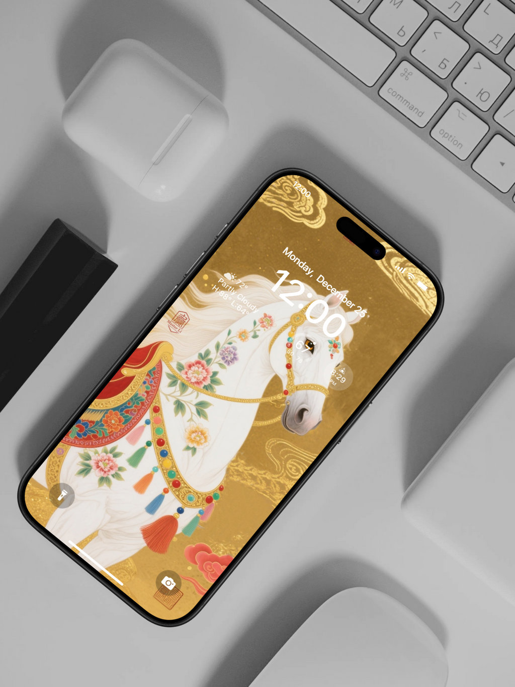 METAL [Yin / Yang 2 designs] -- 2026 Horse Year Series Energy Wallpaper