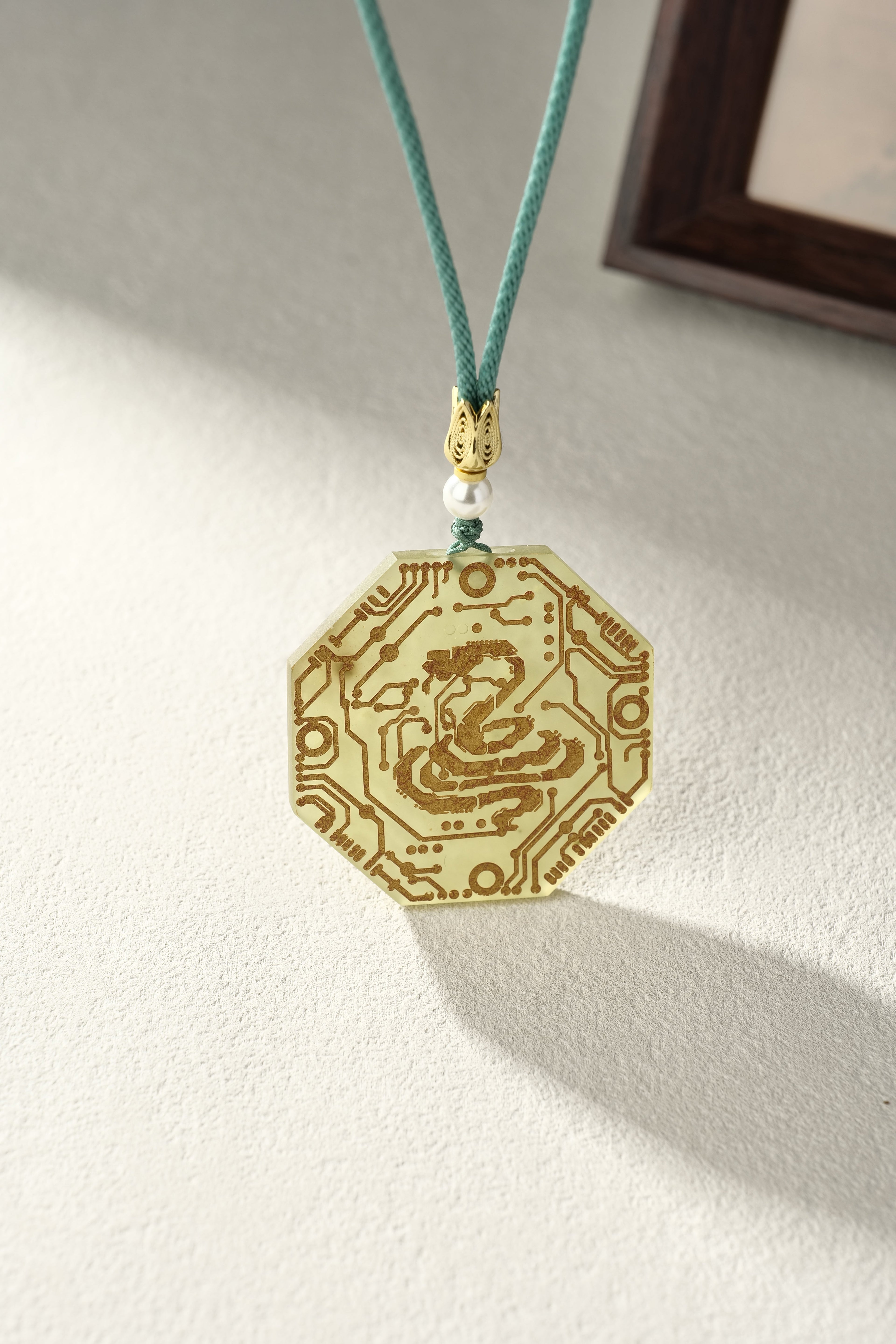Auspicious Serpent Year Ornament, Hand-Carved from China's Prestigious Jade