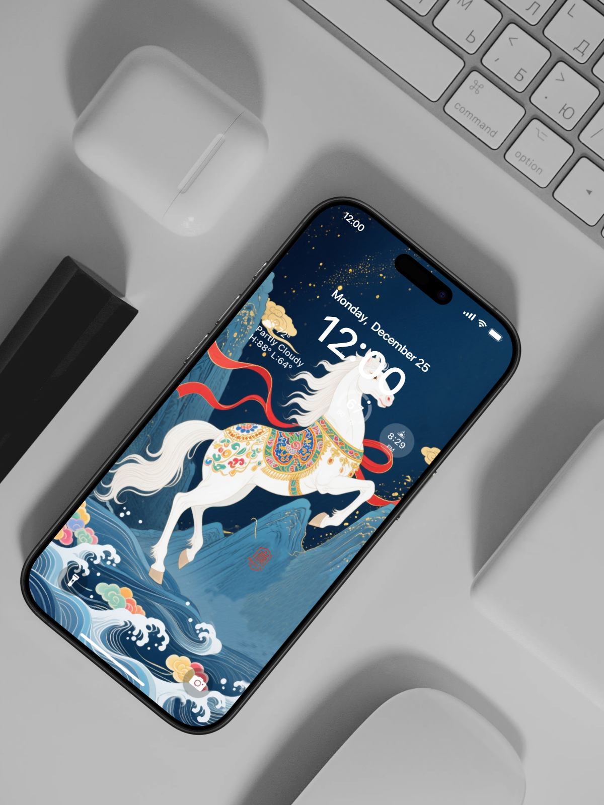 Fortune Waves [Water] -- 2026 Horse Year Series Energy Wallpaper