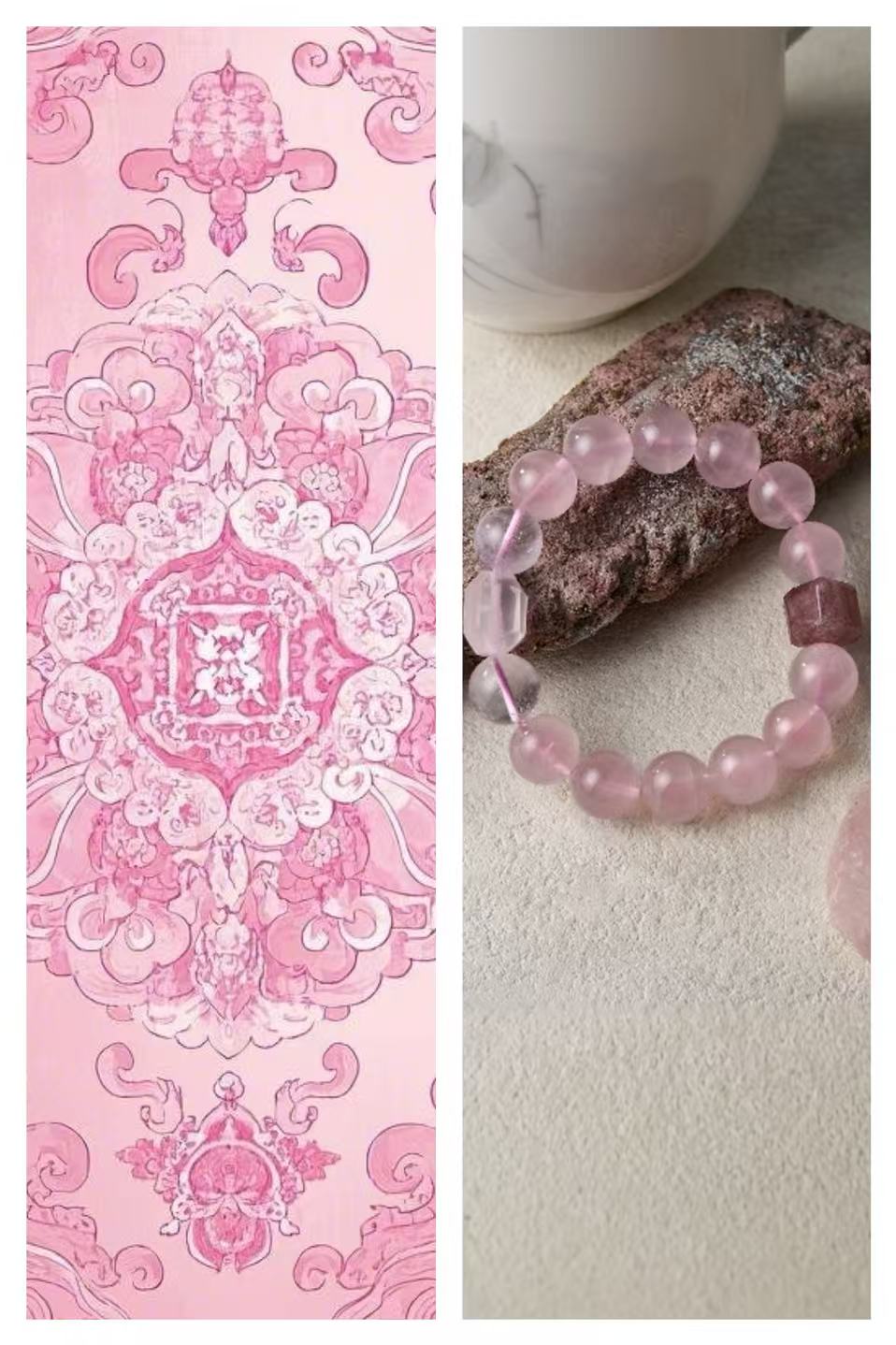 Enchanting Peach Blossom (Romance) Aura  | One-of-A-Kind Crystal Bracelet