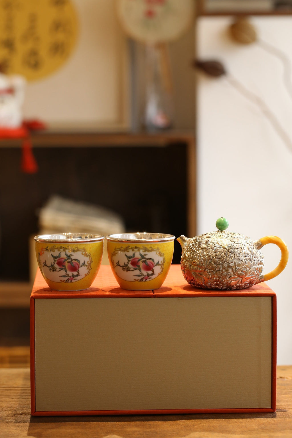 The Hundred Flowers Silver Teapot / Full Set Available