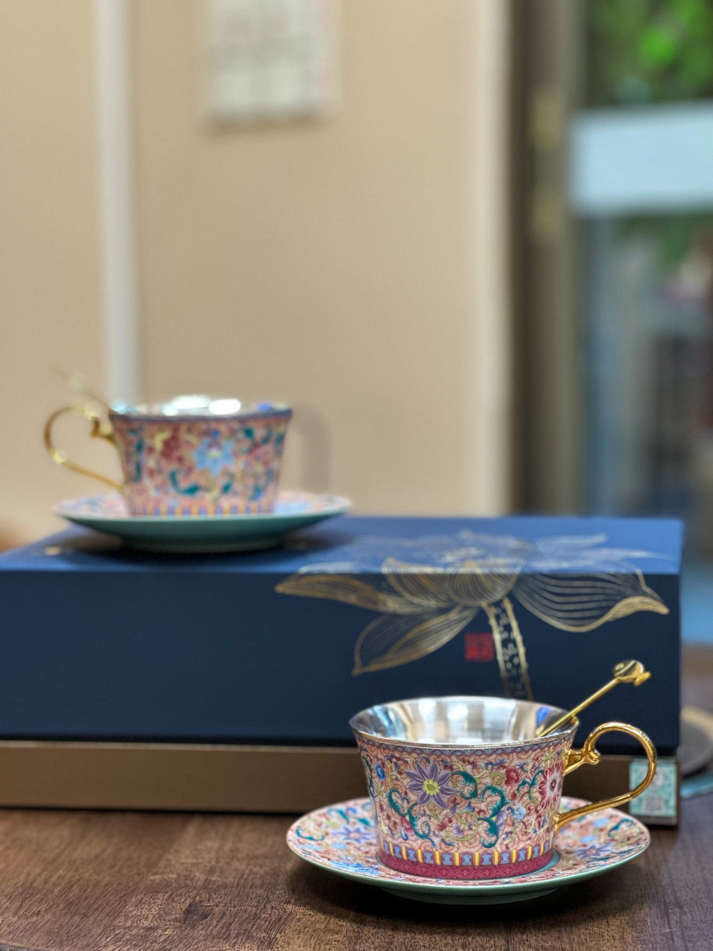 Blossoming Luck: Arabesque Silver Coffee Set