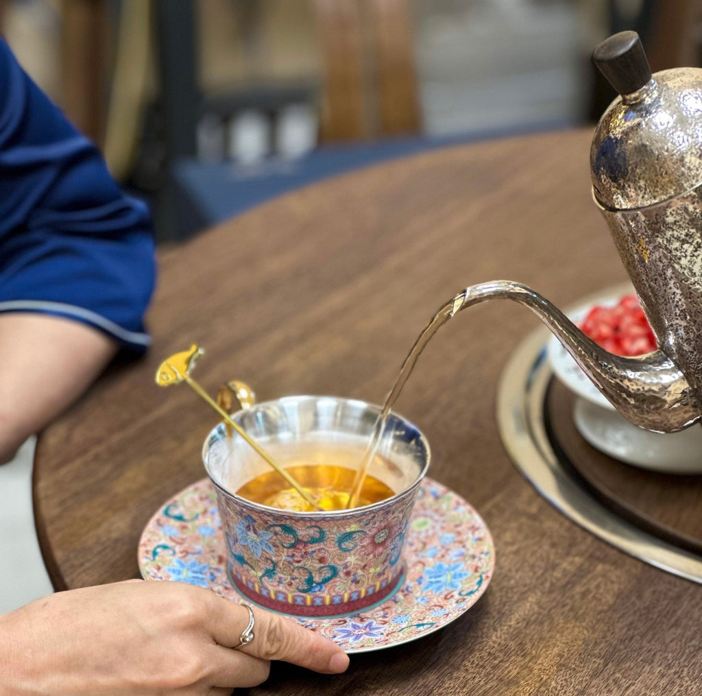 Blossoming Luck: Arabesque Silver Coffee Set