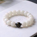 Water Energy - White Jade Wisdom Bead Bracelet